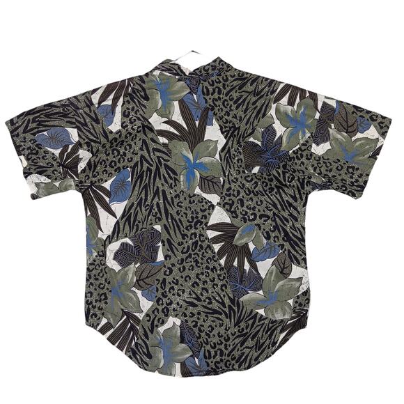 Vintage Remo Of California Button Down Shirt Size Medium Animal Tropical Print - Picture 5 of 5